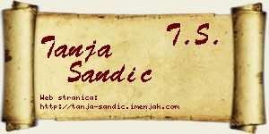 Tanja Sandić vizit kartica